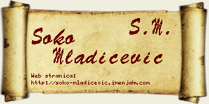 Soko Mladićević vizit kartica